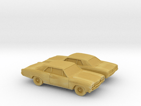 1/160 2X 1964-67 Buick Skylark Coupe in Tan Fine Detail Plastic