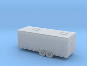 1/120 22 Foot Inclosed Trailer in Clear Ultra Fine Detail Plastic