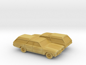 1/160 2X 1964-67 Buick Skylark Sport Wagon in Tan Fine Detail Plastic