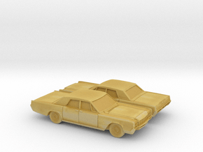 1/160 2X 1969 Lincoln Continental Sedan in Tan Fine Detail Plastic