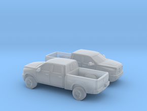 1-160 2X  2013 Dodge Ram Crew Power Wagon in Clear Ultra Fine Detail Plastic