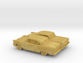 1/160 2X 1957 Chevrolet BelAir Coupe in Tan Fine Detail Plastic