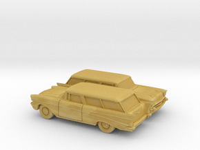 1/160 2X 1957 Chevrolet Bel Air Nomad in Tan Fine Detail Plastic