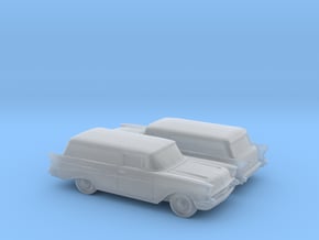 1/160 2X 1957 Chevrolet 2 Door Delivery in Clear Ultra Fine Detail Plastic