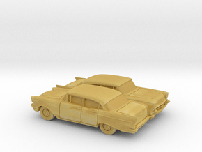 1/160 2X 1957 Chevrolet One Fifty Sedan in Tan Fine Detail Plastic