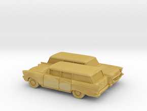 1/160 2X 1957 Chevrolet One Fifty Station Wagon in Tan Fine Detail Plastic