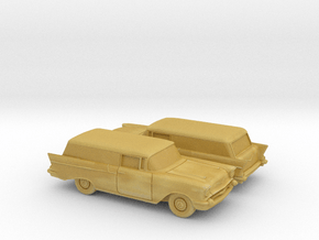 1/160 2X 1957 Chevrolet One Fifty Delivery in Tan Fine Detail Plastic