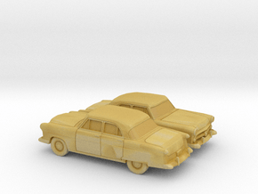1/160 2X 1952 Ford Crestline Sedan in Tan Fine Detail Plastic