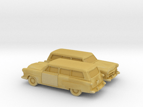 1/160 2X 1952 Ford Crestline Ranch Wagon in Tan Fine Detail Plastic