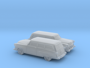 1/160 2X 1952 Ford Crestline Ranch Wagon in Clear Ultra Fine Detail Plastic