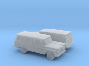 1/160 2X 1960-61  Chevrolet Suburban in Tan Fine Detail Plastic
