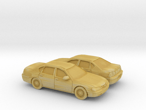 1/160 2X 1999-04 Chevrolet Impala in Tan Fine Detail Plastic