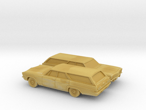1/160 2X 1965 Chevrolet Impala Station Wagon in Tan Fine Detail Plastic