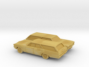 1/160 2X 1966 Chevrolet BelAir Station Wagon in Tan Fine Detail Plastic