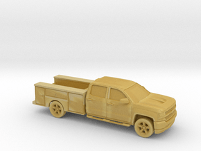 1/87 2016 Chevrolet Silverado Crew/ Utiliti in Tan Fine Detail Plastic