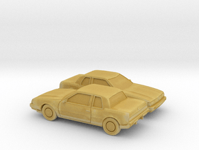 1/160 2X 1985-89 Oldsmobile Toronado in Tan Fine Detail Plastic