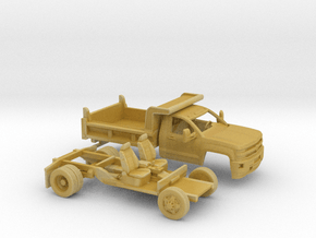 1/87 2015 Chevrolet Silverado Reg Cab Dump Bed in Tan Fine Detail Plastic