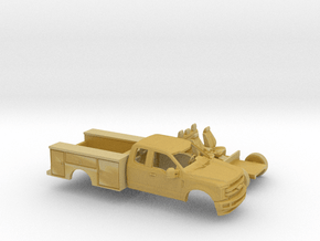 1/87 2017 Ford F-Series Ext.Cab Utility Dually Kit in Tan Fine Detail Plastic