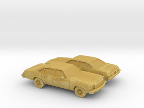 1/160 2X 1974 Chevrolet Chevelle Sedan in Tan Fine Detail Plastic