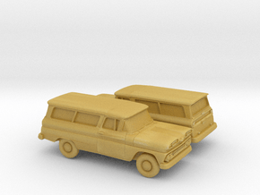 1/160 2X 1960/61  Chevrolet Suburban in Tan Fine Detail Plastic