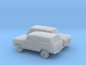 1/160 2X 1978-79 Ford Bronco in Clear Ultra Fine Detail Plastic