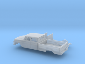 1/87 1963/66 Chevrolet C20 Fleetside Crew Small W. in Clear Ultra Fine Detail Plastic