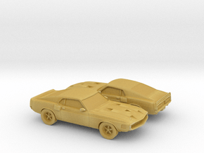 1/160 2X 1969 Ford Shelby GT 500 in Tan Fine Detail Plastic