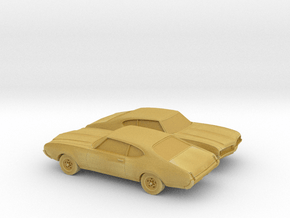 1/160 2X 1969-72 Oldsmobile 442 in Tan Fine Detail Plastic