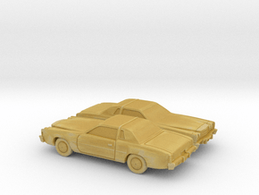 1/160 2X 1975-77 Dodge Charger in Tan Fine Detail Plastic