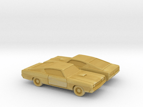 1/160 2X 1968/69 Ford Torino Gt Sportsroof in Tan Fine Detail Plastic