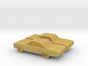 1/160 2X 1967 Dodge Coronet Coupe in Tan Fine Detail Plastic