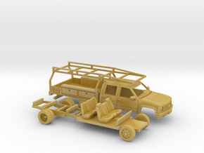 1/87 1990-98 Chevy Cheyenne CrewCab Contractor Kit in Tan Fine Detail Plastic