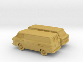 1/160 2X 1961-65 Chevy Corvair Greenbrier Delivery in Tan Fine Detail Plastic
