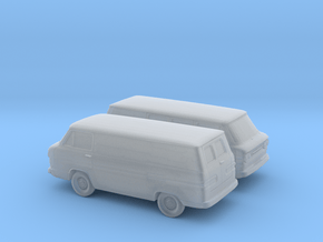 1/160 2X 1961-65 Chevy Corvair Greenbrier Delivery in Clear Ultra Fine Detail Plastic