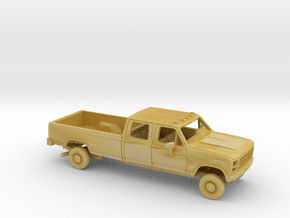1/87 1980-86 Ford F-Series Crew Cab Long Bed Kit in Tan Fine Detail Plastic