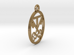 armorial bearings pendant in Polished Gold Steel