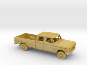 1/87 1970-72  Ford F-Series Crew Cab Long Bed Kit in Tan Fine Detail Plastic