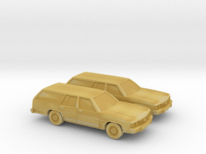 1/160 2X 1989-91 Ford Crown Victoria Wagon Shell in Tan Fine Detail Plastic