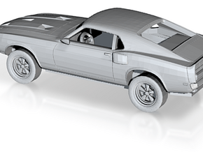 1/160 1969 Ford Mustang Shelby GT 500 Kit in Clear Ultra Fine Detail Plastic