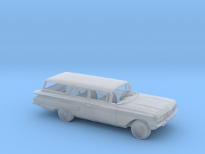1/87 1960 Chevrolet Biscayne 2 Door Station Wagon  in Clear Ultra Fine Detail Plastic