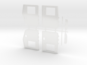 Armored doors for M1113 GMV  in Clear Ultra Fine Detail Plastic