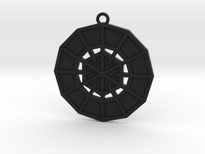 Resurrection Emblem 03 Medallion (Sacred Geometry) in Black Premium Versatile Plastic
