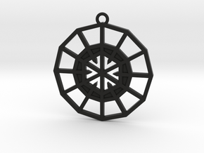 Resurrection Emblem 04 Medallion (Sacred Geometry) in Black Premium Versatile Plastic