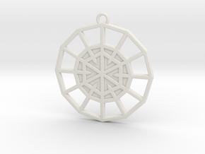 Resurrection Emblem 06 Medallion (Sacred Geometry) in White Natural Versatile Plastic