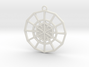 Resurrection Emblem 07 Medallion (Sacred Geometry) in White Natural Versatile Plastic