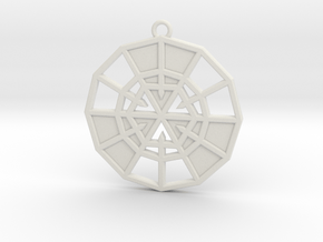 Resurrection Emblem 11 Medallion (Sacred Geometry) in White Natural Versatile Plastic