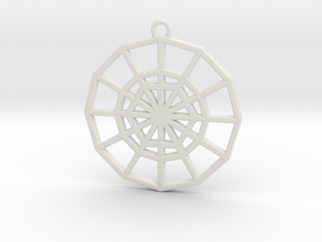 Restoration Emblem 01 Medallion (Sacred Geometry) in White Natural Versatile Plastic