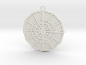 Restoration Emblem 02 Medallion (Sacred Geometry) in White Natural Versatile Plastic