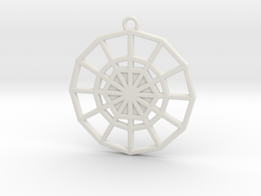 Restoration Emblem 03 Medallion (Sacred Geometry) in White Natural Versatile Plastic