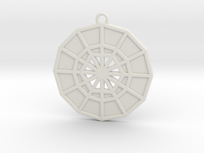 Restoration Emblem 05 Medallion (Sacred Geometry) in White Natural Versatile Plastic